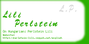 lili perlstein business card